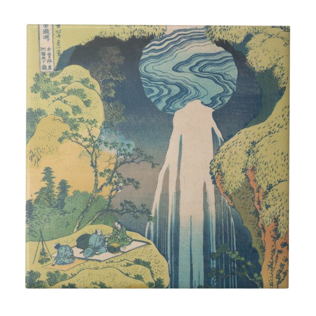 Hokusai Amida cai na cachoeira do Japão (Frente)