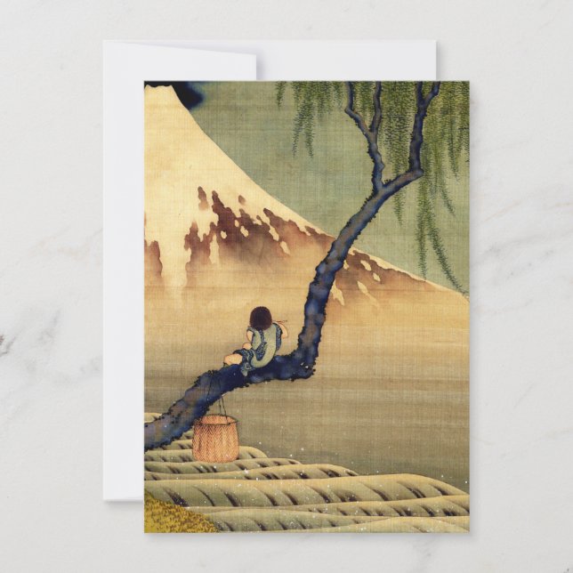Hokusai Boy Vivendo o Monte Fuji Japonês (Frente)