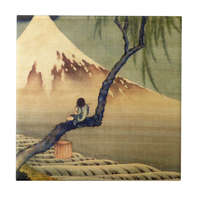 Hokusai Boy Vivendo o Monte Fuji Japonês (Frente)