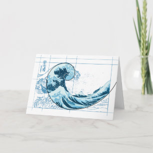 Hokusai Conhece Fibonacci, Cartão Azul