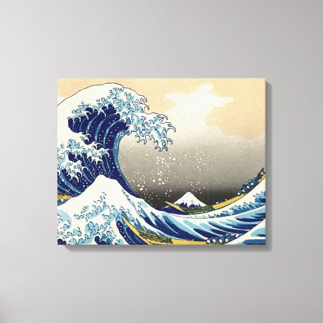 Hokusai O Invasão Da Canvas De Onda De Excelente (Frente)