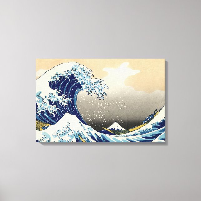 Hokusai O Invasão Da Canvas De Onda De Excelente (Frente)