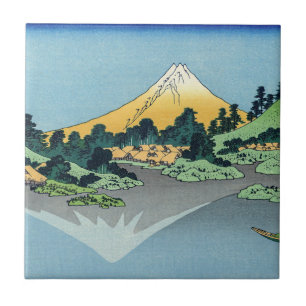 Hokusai - O Monte Fuji Reflete no lago Kawaguchi