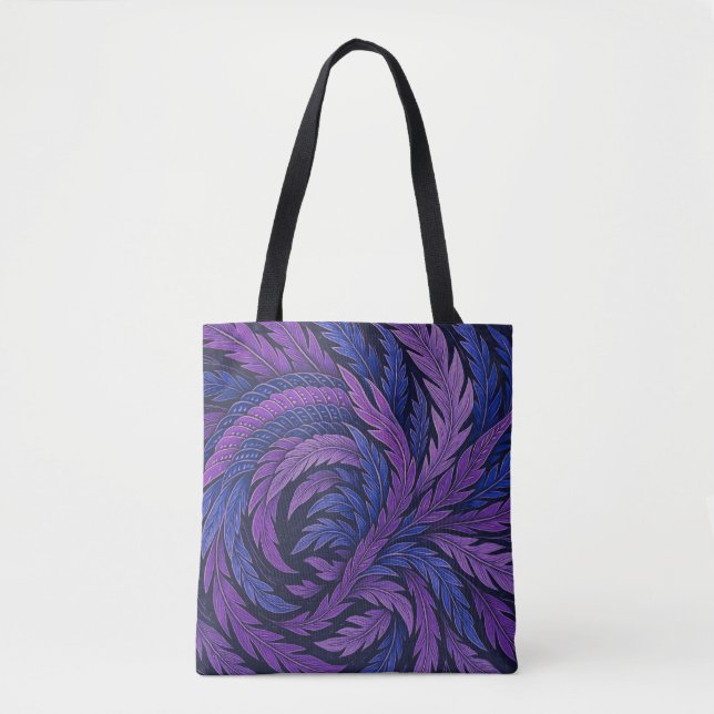 Hokusai Phoenix Tote Purple Feather Japan Art (Frente)