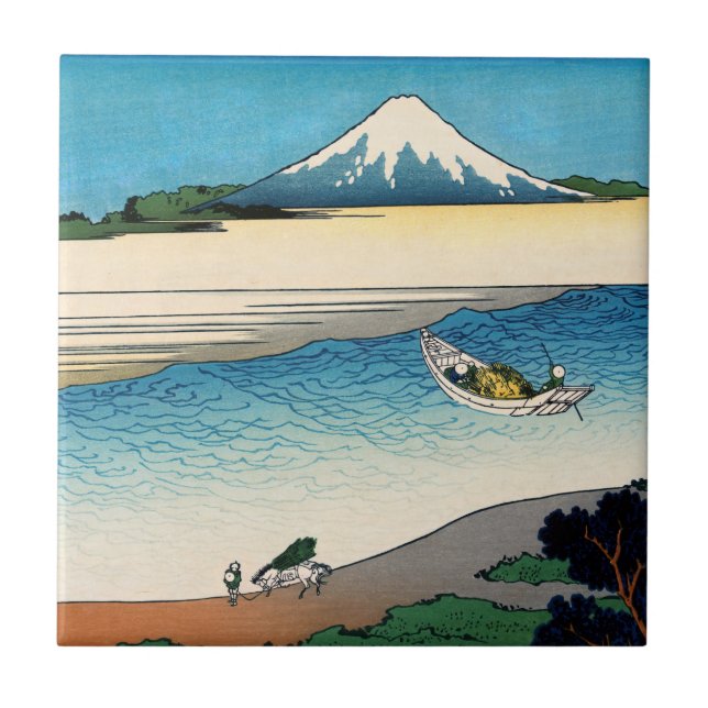 Hokusai - Rio Tama na província de Musashi (Frente)
