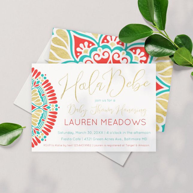 Hola Baby Fiesta Chá de fraldas Convite (Criador carregado)