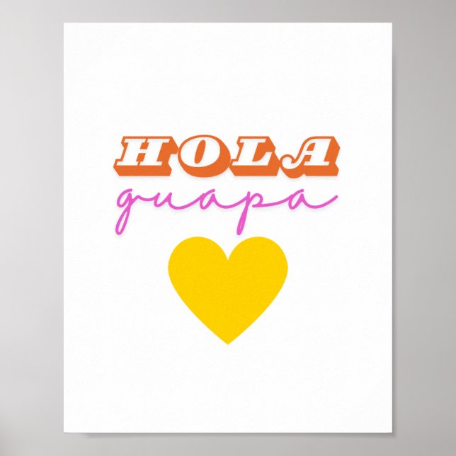 Hola Guapa Poster Impressão (Frente)