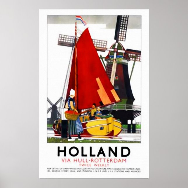 Holanda | Poster de Viagens vintage (Frente)