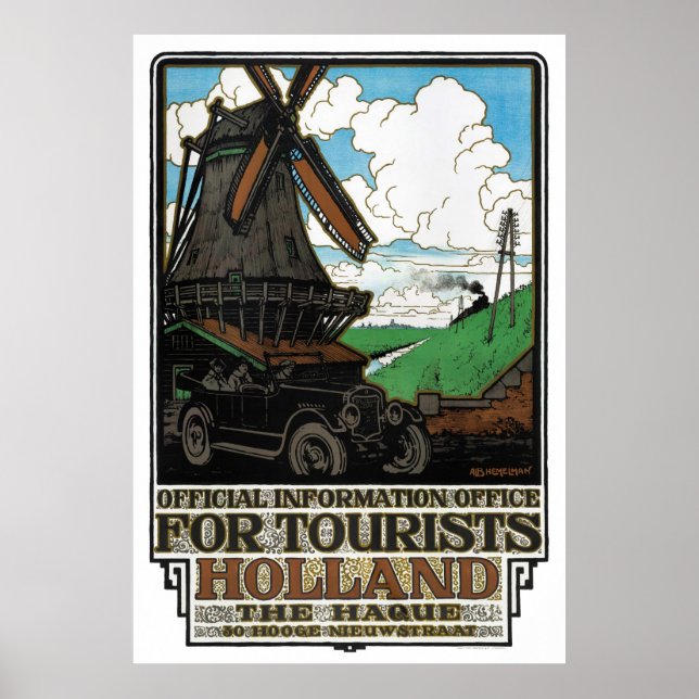Holanda Viagens vintage de Poster Restaurada (Frente)
