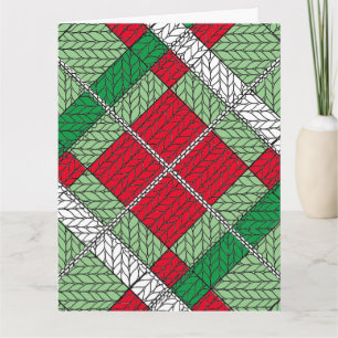 HOLIDAY ARGYLE KNIT Grande Cartão de Natal