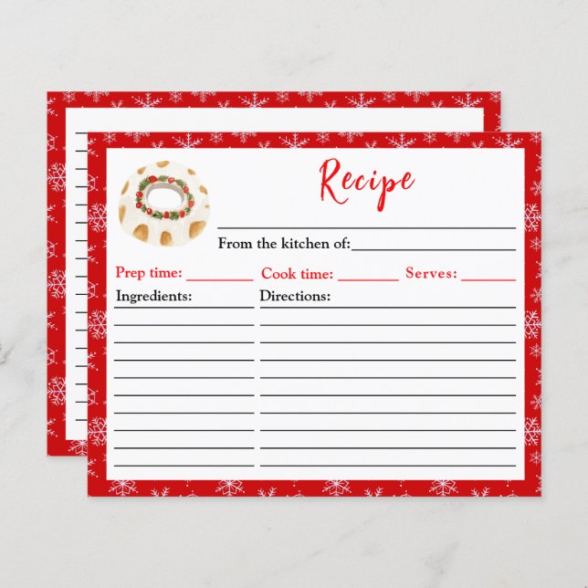 Holiday Baking Bundt Cake Recipe (Frente/Verso)