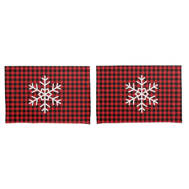 Holiday Buffalo Plaid Pillowcase Pair (Frente - conjunto)