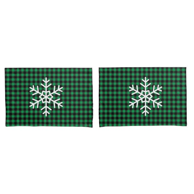 Holiday Buffalo Plaid Pillowcase Pair (Frente - conjunto)