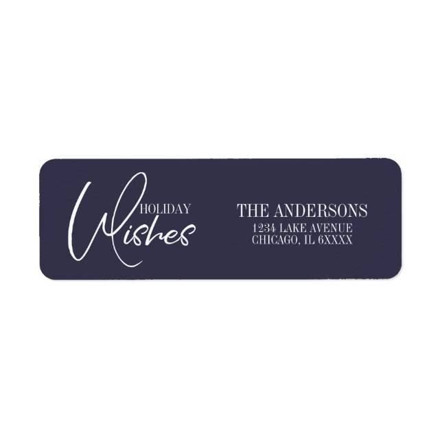 Holiday Deseja a Etiqueta de Endereço de Natal (Frente)