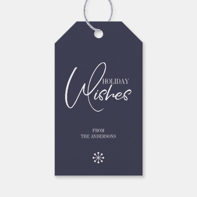 Holiday Deseja a Etiqueta de presente de Natal (Frente)