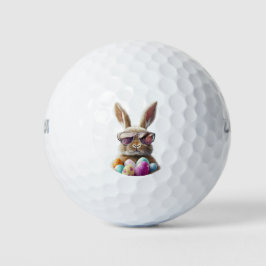 Holiday Golf Balls Easter Bunny with Shades