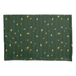 Holiday Green Yellow Stripe Star Christmas 