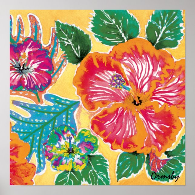 Holiday Hibiscus Citrus poster (Frente)