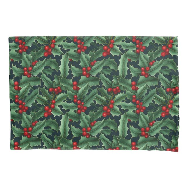 Holiday Holly Pillowcase (Frente)
