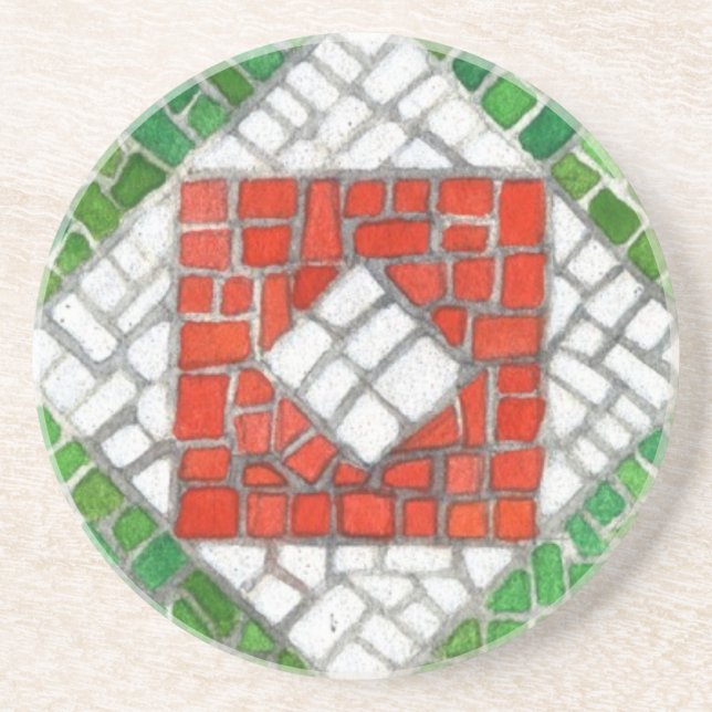 HOLIDAY MOSAIC Round Porta copos Sandstone (Frente)