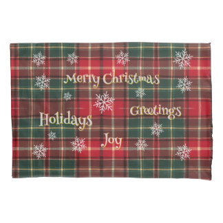 Holiday plaid with snowflakes