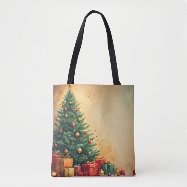 Holiday Spirit Watercolor Art Bolsa (Frente)