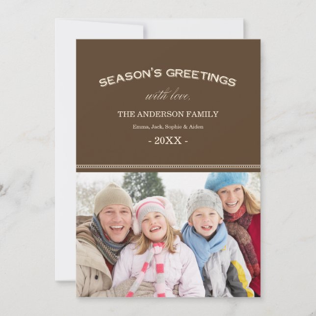 HOLIDAY TYPOGRAPHY | CARTÃO COM FOTOS HOLIDAY (Frente)