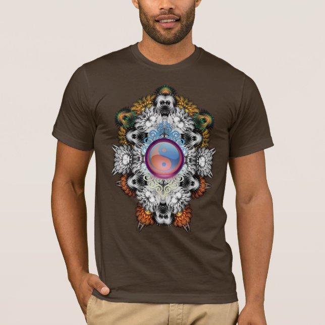 Holística Yin Yang - Camisa de Arte Fractal (Frente)