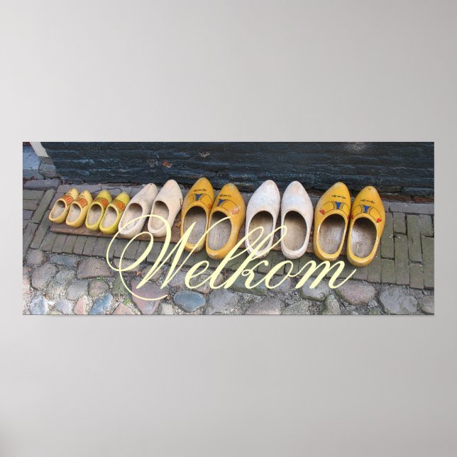 Holland Clogs Dutch Wooden Shoes Poster (Frente)