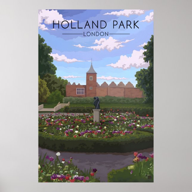 Holland Park London Travel Poster (Frente)