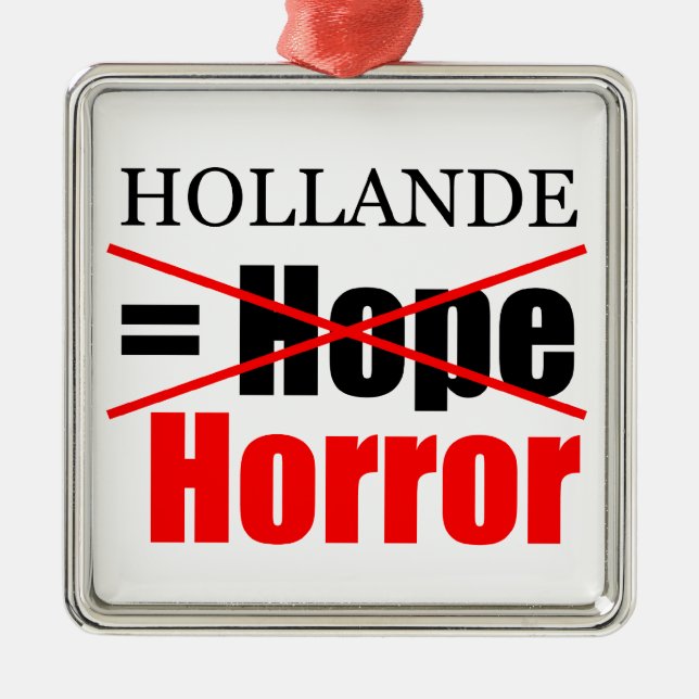 Hollande Não Esperança = Horror - Ornamento (Frente)