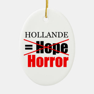 Hollande Não Esperança = Horror - Ornamento Oval