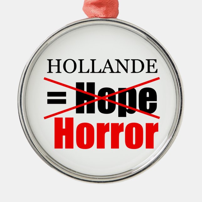 Hollande Não Esperança = Horror - R Ornamento (Frente)