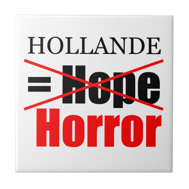 Hollande Not Hope = Horror - Azulejo (Frente)