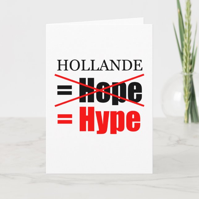 Hollande Not Hope = Hype - Cartão Saudável (Frente)