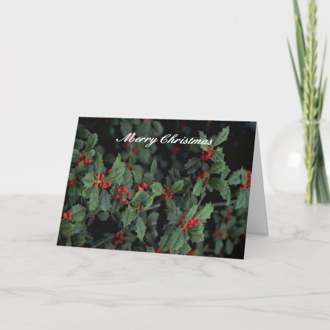 Holly 152 Cartão de Natal (Frente)