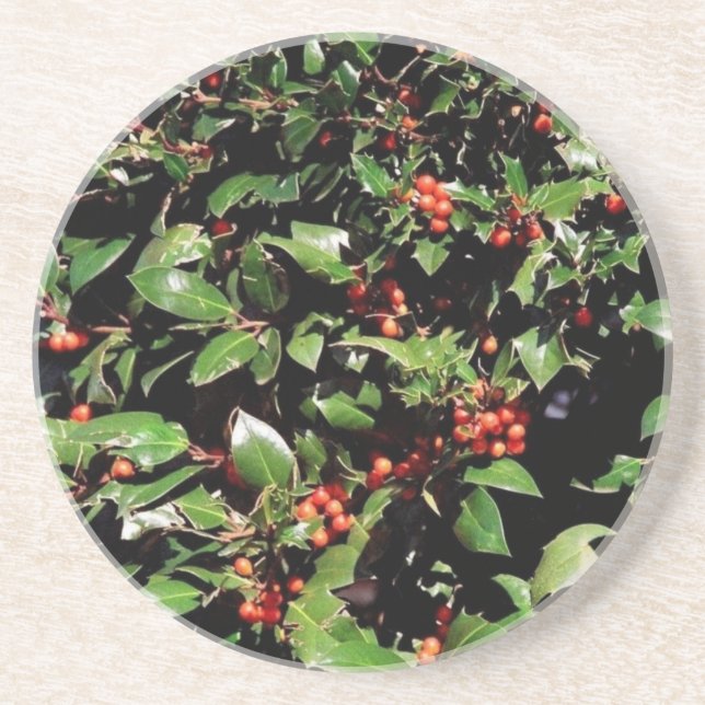 Holly & Berries Porta copos (Frente)