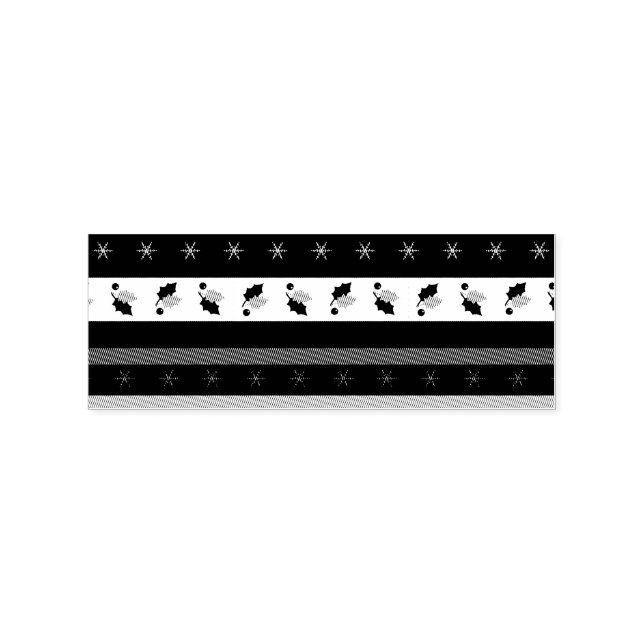 Holly Berries Snowflakes - Carimbo (Impressão)