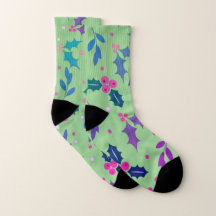 Holly Berry Christmas Seamless Patters Meias