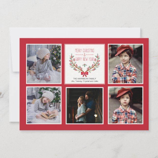 Holly Branch 5 Cartão com fotos (Frente)