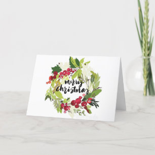 "Holly Christmas Wreath" Cartão de Voto