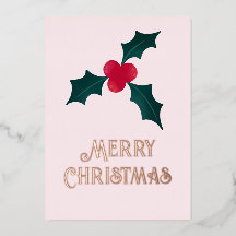 Holly Felry Christmas Foil Card