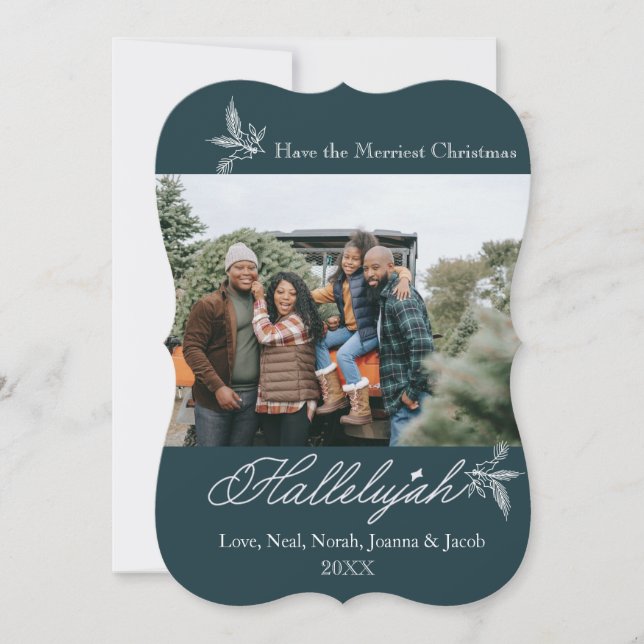 Holly Hallelujah Photo Card (Frente)