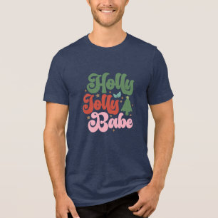 Holly Jolly Babe Retro Groovy Feriados de Natal