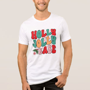 Holly Jolly Babe Retro Groovy Feriados de Natal