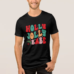 Holly Jolly Babe Retro Groovy Feriados de Natal