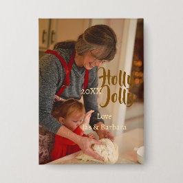 Holly Jolly family holiday photo beige year naboho