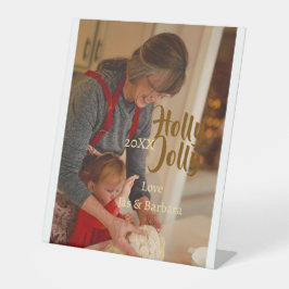 Holly Jolly family holiday photo beige year naboho