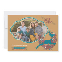 Holly Jolly Joy Cartão com fotos de Natal