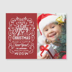 Holly Jolly Natal Holiday Chalk Art Foto